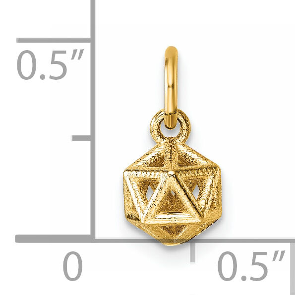14K Polished Podium Pendant-D5792