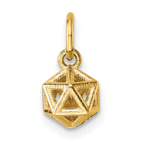 14K Polished Podium Pendant-D5792