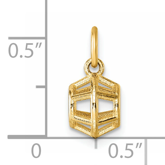 14K Polished Pentagonal Shape Pendant-D5795