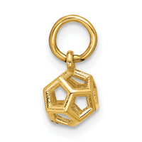 14K Polished Icosahedron Shape Pendant-D5797