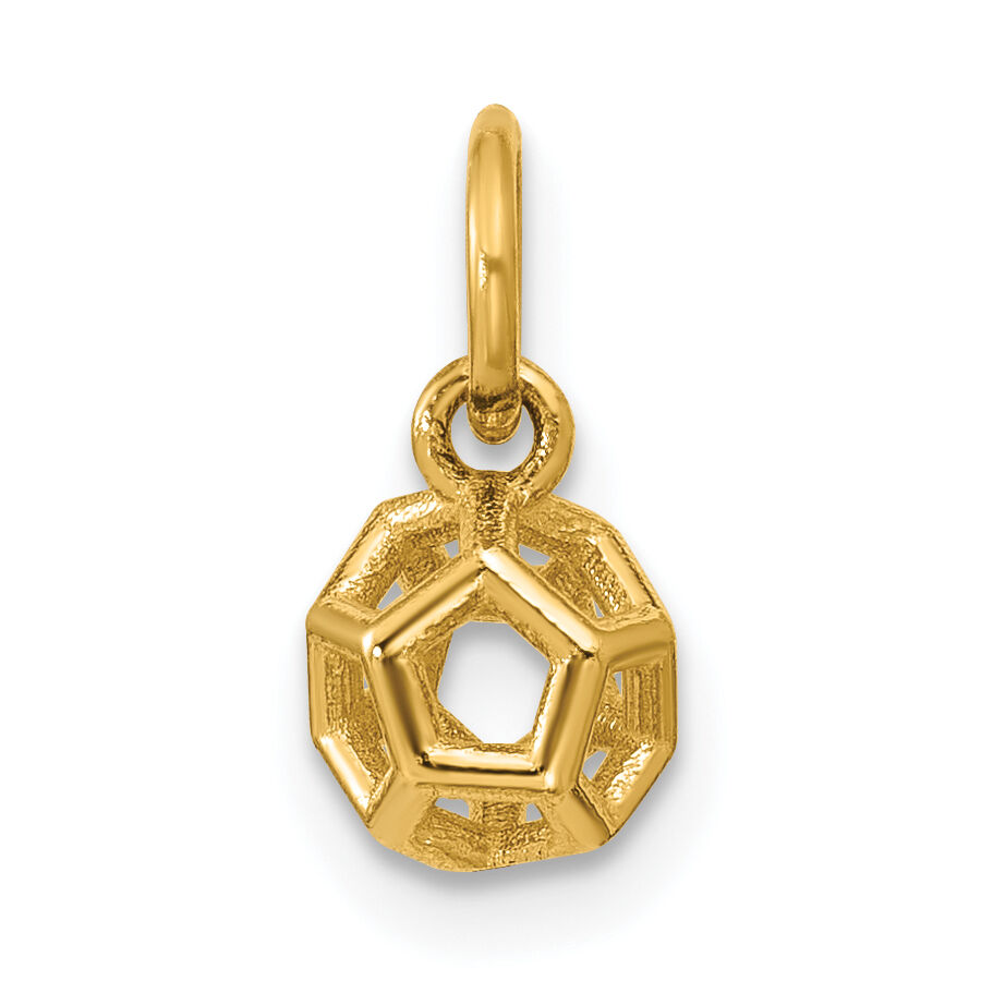 14K Polished Icosahedron Shape Pendant-D5797