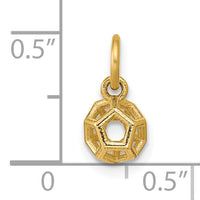 14K Polished Icosahedron Shape Pendant-D5797