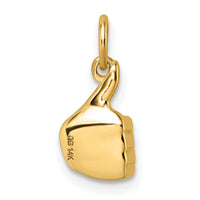 14K Polished Thumbs Up Hand Pendant-D5799
