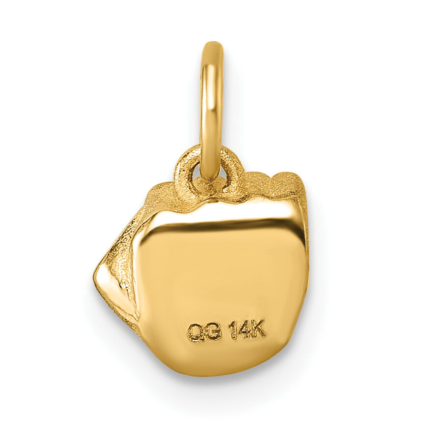 14K Polished Fist Hand Pendant-D5800