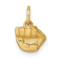 14K Polished Fist Hand Pendant-D5800