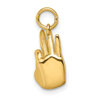 14K Polished OK Hand Pendant-D5801
