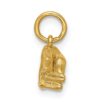 14K Polished 2-Finger Point Hand Pendant-D5803