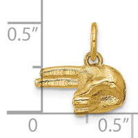 14K Polished 2-Finger Point Hand Pendant-D5803