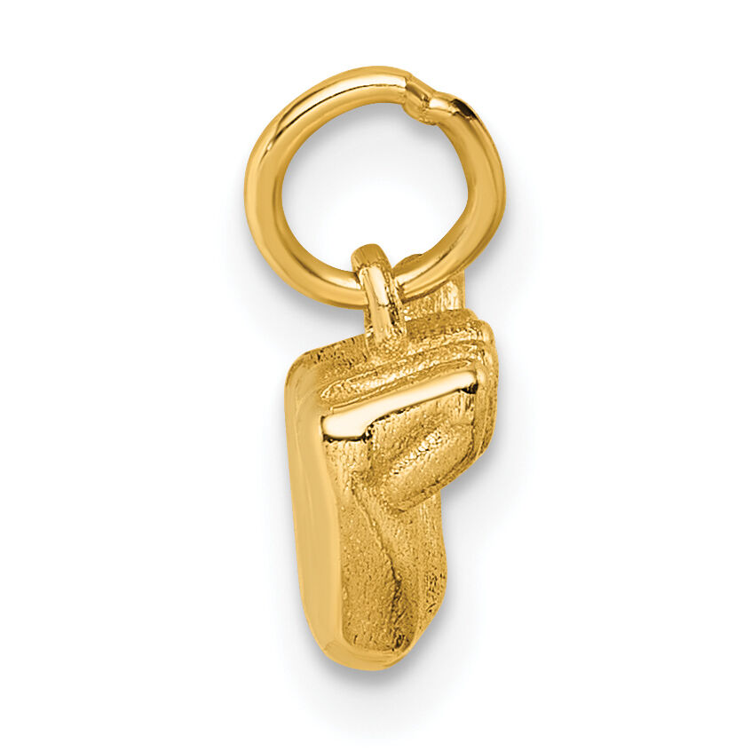 14K American Sign Language Alphabet Fingerspelling Sign A Pendant-D5808A