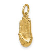 14K American Sign Language Alphabet Fingerspelling Sign B Pendant-D5808B
