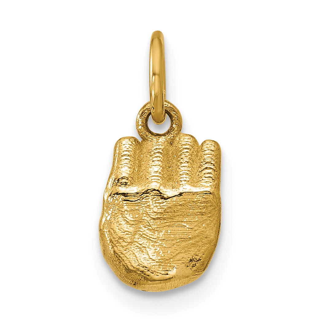14K American Sign Language Alphabet Fingerspelling Sign E Pendant-D5808E