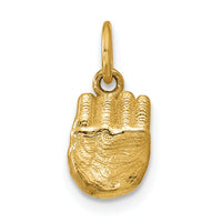 14K American Sign Language Alphabet Fingerspelling Sign E Pendant-D5808E
