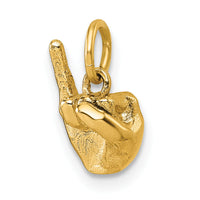 14K American Sign Language Alphabet Fingerspelling Sign I Pendant-D5808I