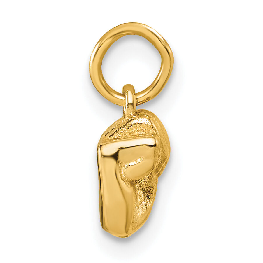 14K American Sign Language Alphabet Fingerspelling Sign M Pendant-D5808M