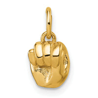 14K American Sign Language Alphabet Fingerspelling Sign M Pendant-D5808M
