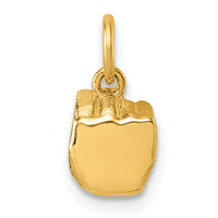 14K American Sign Language Alphabet Fingerspelling Sign N Pendant-D5808N