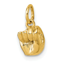 14K American Sign Language Alphabet Fingerspelling Sign N Pendant-D5808N