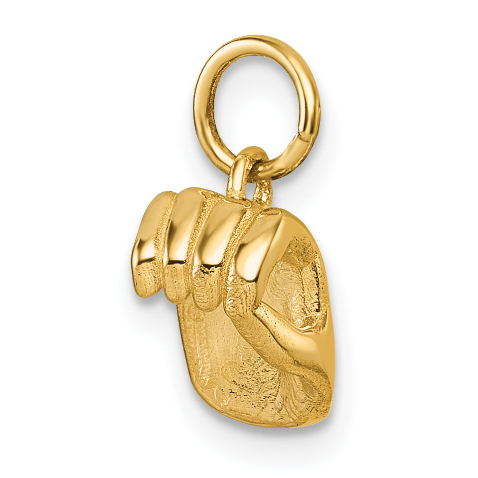 14K American Sign Language Alphabet Fingerspelling Sign O Pendant-D5808O