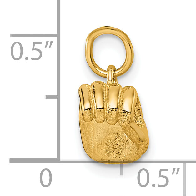 14K American Sign Language Alphabet Fingerspelling Sign O Pendant-D5808O