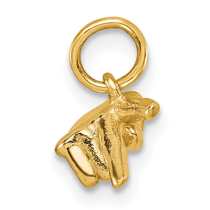 14K American Sign Language Alphabet Fingerspelling Sign P Pendant-D5808P