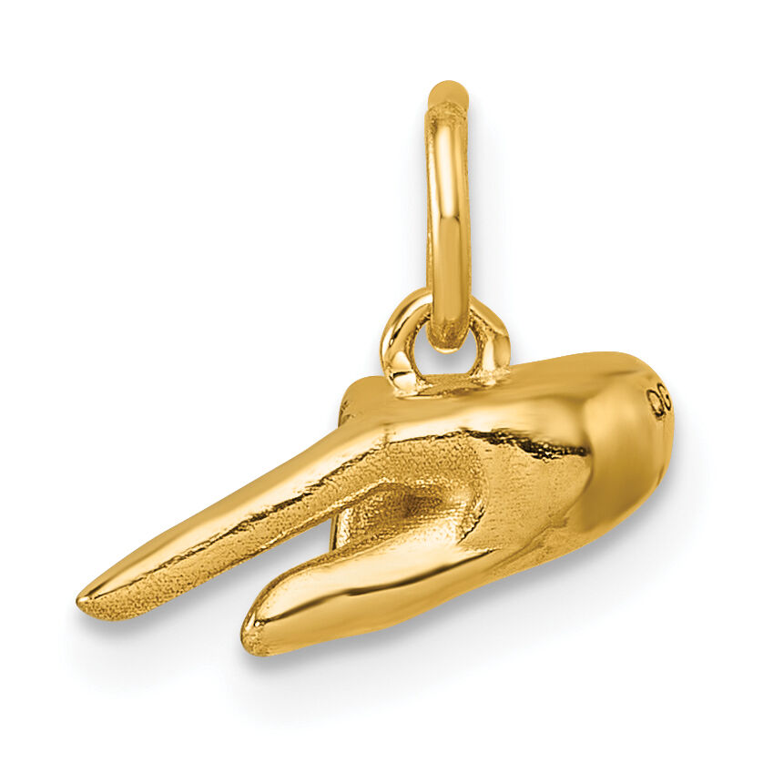 14K American Sign Language Alphabet Fingerspelling Sign Q Pendant-D5808Q