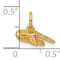 14K American Sign Language Alphabet Fingerspelling Sign Q Pendant-D5808Q