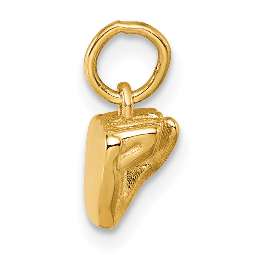 14K American Sign Language Alphabet Fingerspelling Sign S Pendant-D5808S