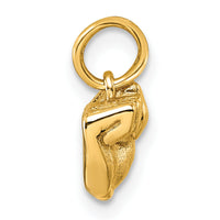 14K American Sign Language Alphabet Fingerspelling Sign T Pendant-D5808T