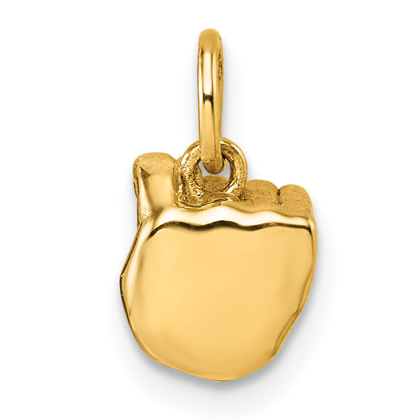 14K American Sign Language Alphabet Fingerspelling Sign T Pendant-D5808T