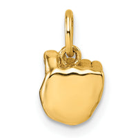 14K American Sign Language Alphabet Fingerspelling Sign T Pendant-D5808T