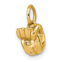 14K American Sign Language Alphabet Fingerspelling Sign T Pendant-D5808T