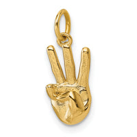 14K American Sign Language Alphabet Fingerspelling Sign W Pendant-D5808W