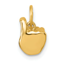 14K American Sign Language Alphabet Fingerspelling Sign X Pendant-D5808X