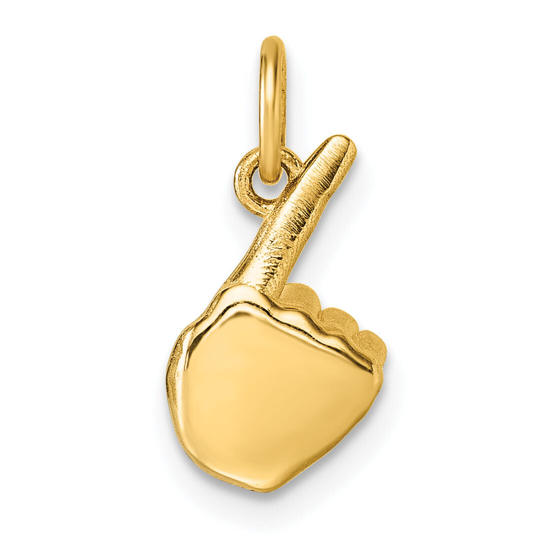14K American Sign Language Alphabet Fingerspelling Sign Z Pendant-D5808Z