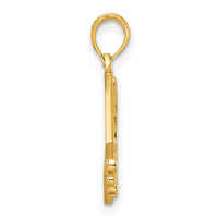14K Polished Eagle Pendant-D5809