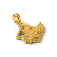 14K Polished Eagle Pendant-D5809
