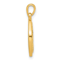 14K Polished Celtic Knot Hexagon Pendant-D5813