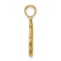 14K Polished Stirrups Pendant-D5814
