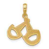 14K Polished Stirrups Pendant-D5814