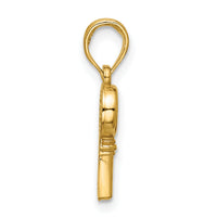 14K Polished Heart Key Pendant-D5815