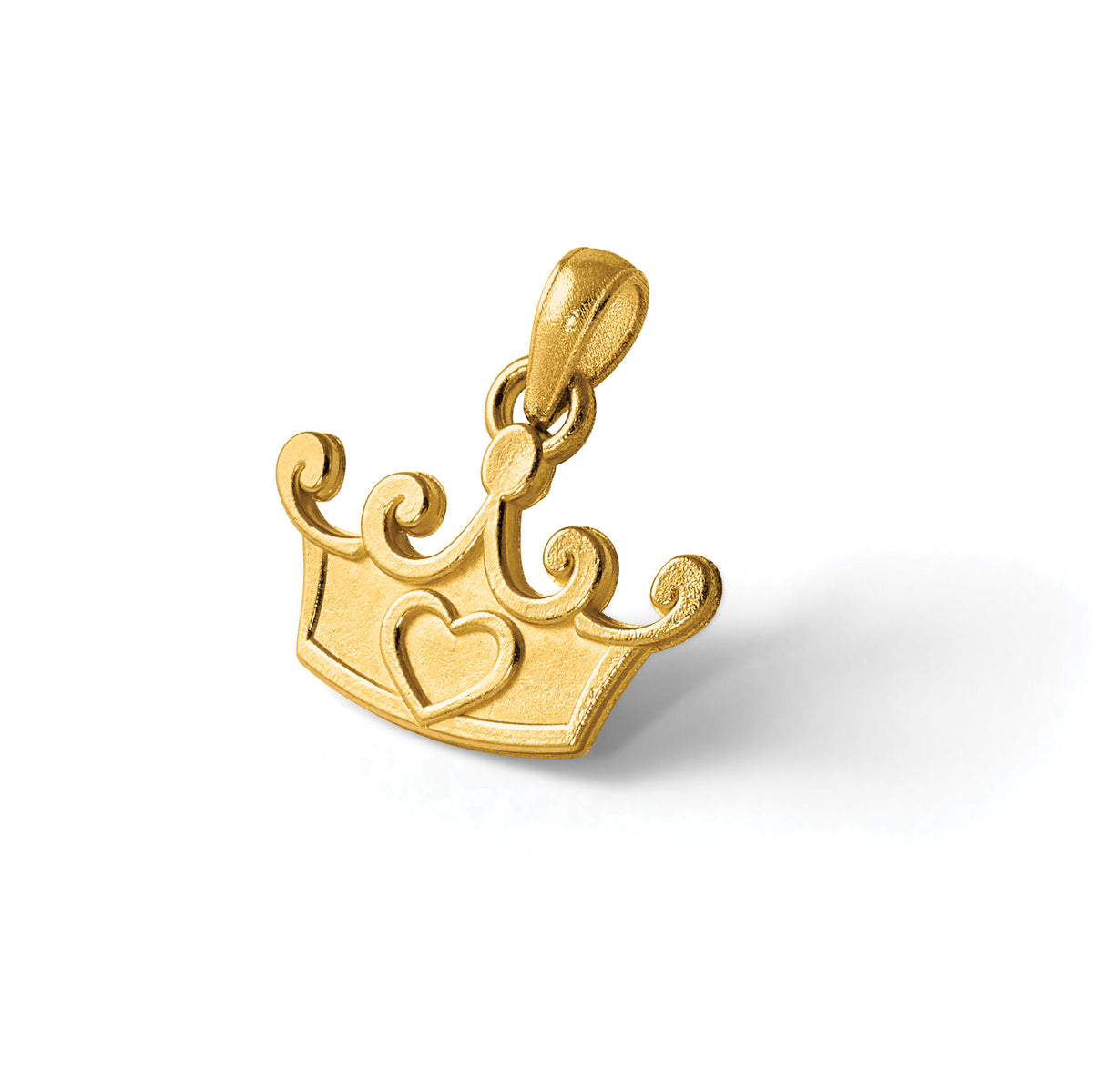14K Polished Crown Pendant-D5817
