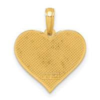 14K Polished Heart Pendant-D5821