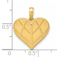 14K Polished Heart Pendant-D5821