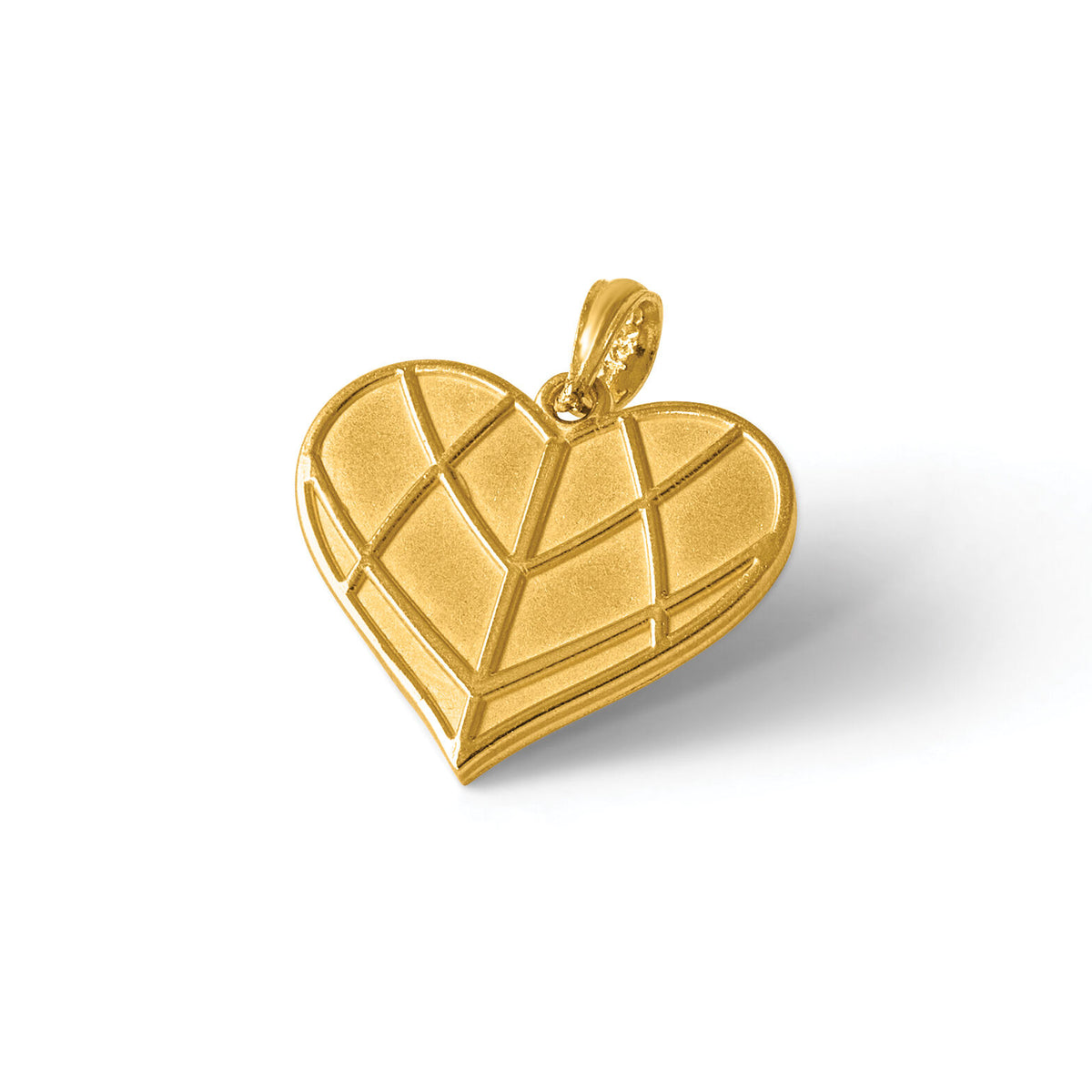 14K Polished Heart Pendant-D5821