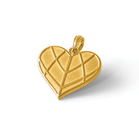 14K Polished Heart Pendant-D5821