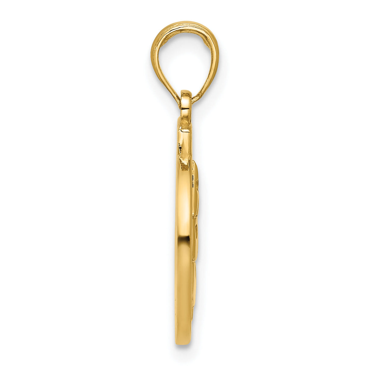 14K Polished Christmas Tree Ornament Pendant-D5832
