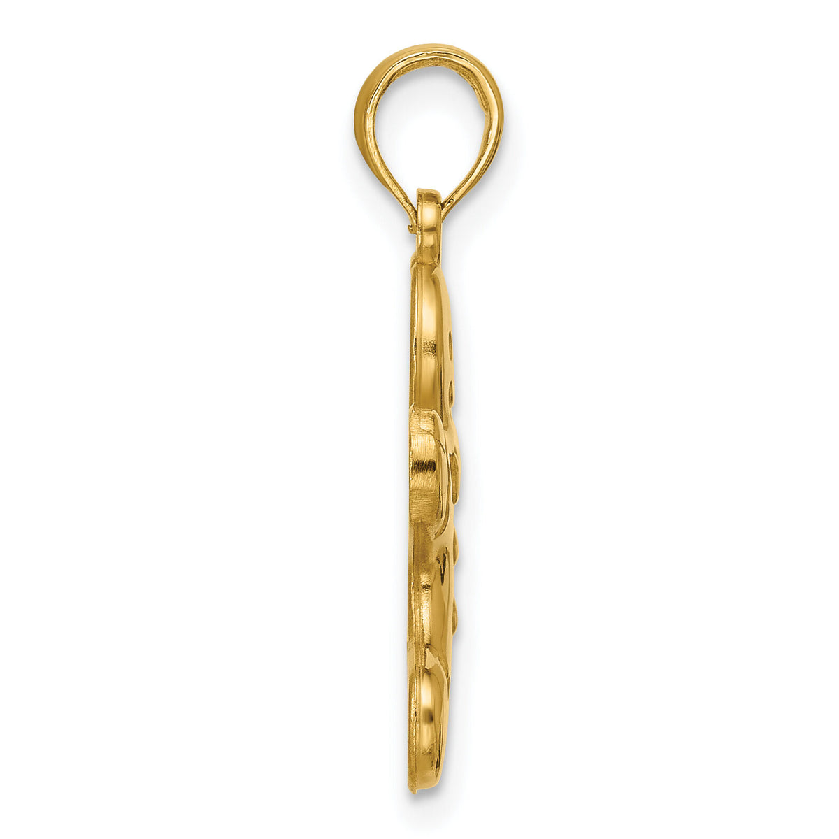 14K Polished Gingerbread Pendant-D5834