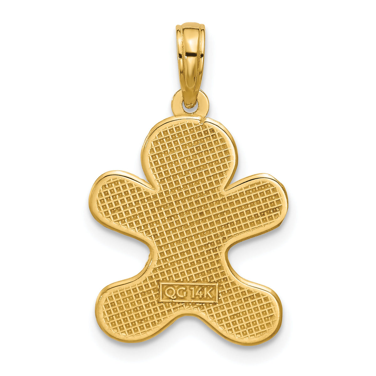 14K Polished Gingerbread Pendant-D5834