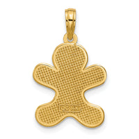 14K Polished Gingerbread Pendant-D5834