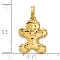 14K Polished Gingerbread Pendant-D5834